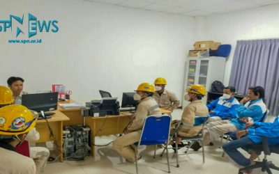 TIDAK MEMAKAI MASKER SAAT KERJA, 7 PEKERJA PT ITSS DIBERI SANKSI
