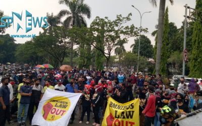 BURUH KABUPATEN BOGOR TOLAK UU CIPTA KERJA