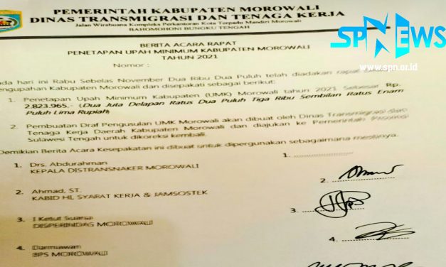 UMK MOROWALI 2021 HANYA NAIK SEBESAR 2 PERSEN