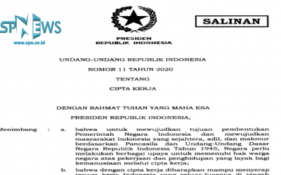 UU CIPTA KERJA RESMI BERLAKU