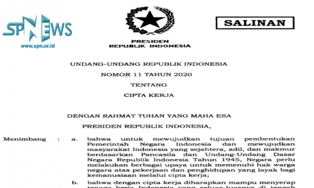 UU CIPTA KERJA RESMI BERLAKU
