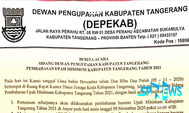 PEMBAHASAN UMK 2021 KABUPATEN TANGERANG KEJAR TARGET