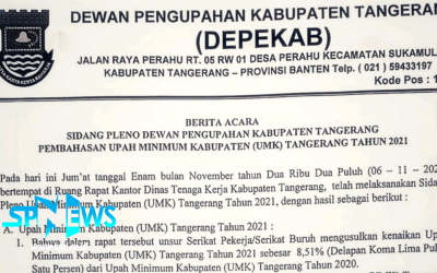 UNSUR APINDO DI DEPEKAB TANGERANG KOMPAK MEMINTA UMK 2021 TIDAK NAIK