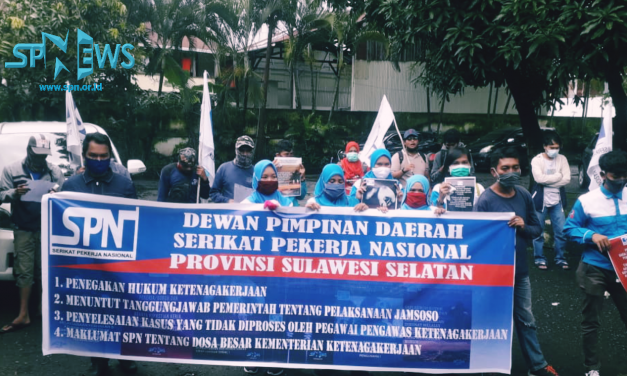 TUNTUT PENEGAKAN HUKUM, SPN SULAWESI SELATAN GELAR AKSI UNJUK RASA