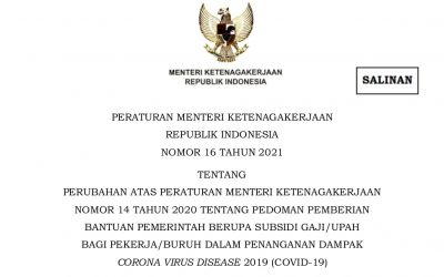 ATURAN BARU BANTUAN SUBSIDI UPAH