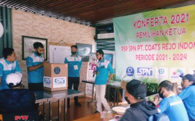 DENI SUPARDI TERPILIH SEBAGAI KETUA PSP SPN PT COATS REJO INDONESIA PERIODE 2021 – 2024