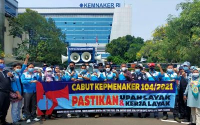BURUH YANG TERGABUNG DALAM DSS TGSL MINTA KEPMENAKER NO 104/2021 DICABUT
