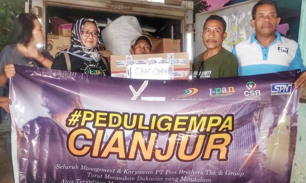 PSP SPN PT PAN BROTHERS, TBK DISTRIBUSIKAN BANTUAN UNTUK KORBAN GEMPA CIANJUR