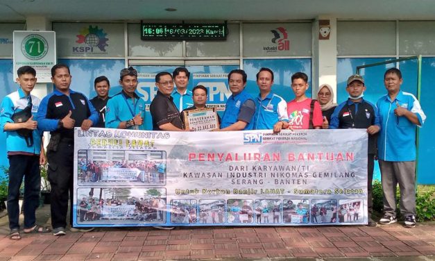 PSP SPN KAWASAN INDUSTRI NIKOMAS GEMILANG PEDULI BENCANA DI LAHAT SUMSEL