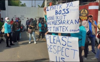 JELANG LEBARAN PABRIK GARMEN DI TANGERANG ALAMI KEBANGKRUTAN