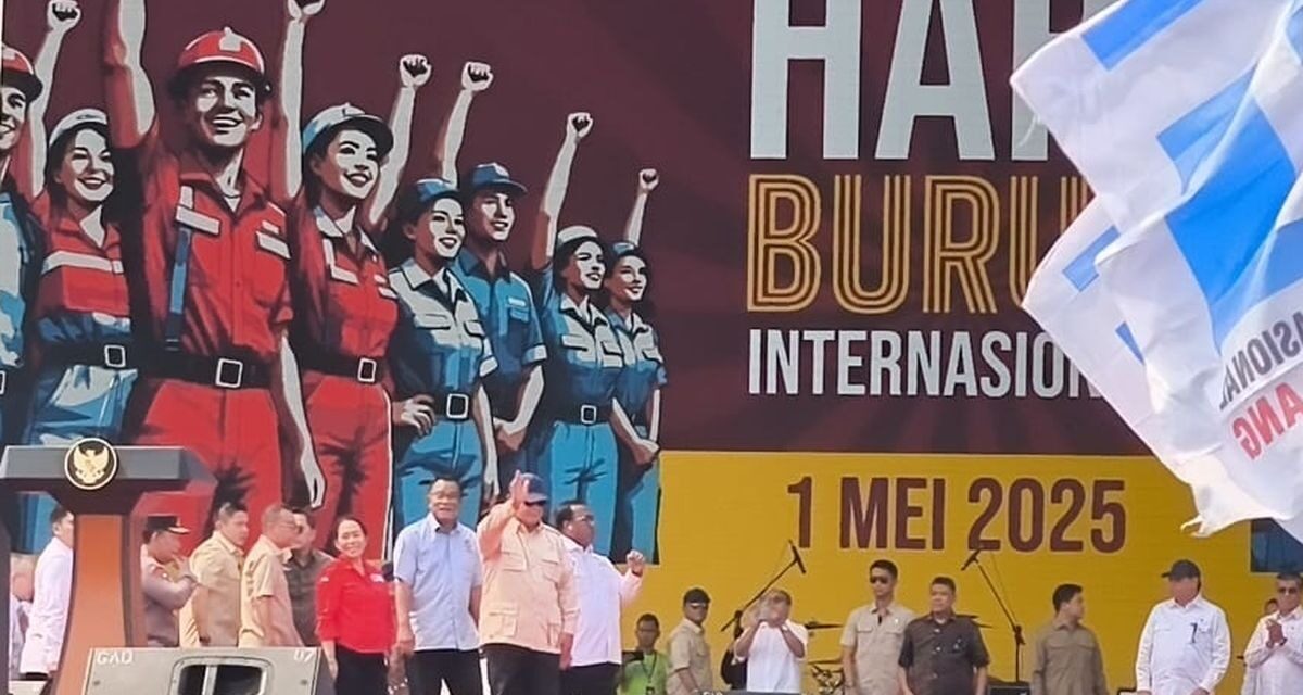 May Day 2025 di Monas: Said Iqbal Suarakan 6 Tuntutan Buruh di Hadapan Presiden Prabowo
