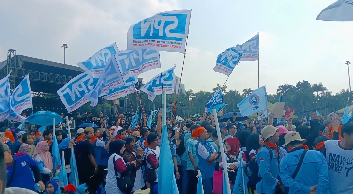 PERINGATAN HARI BURUH INTERNASIONAL MAY DAY 2025, 01 MEI 2025, MONAS JAKARTA PUSAT