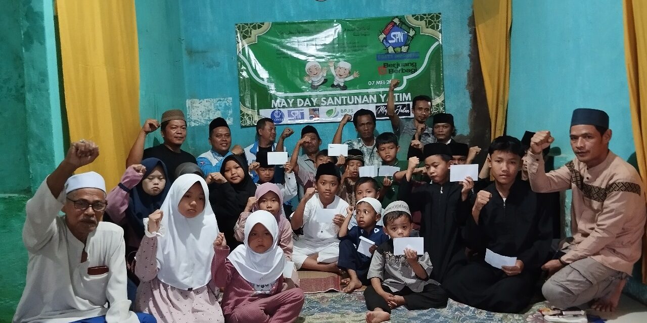 SPN Coats Rejo Indonesia Rayakan May Day dengan Santunan Anak Yatim di Kampung Kibaru