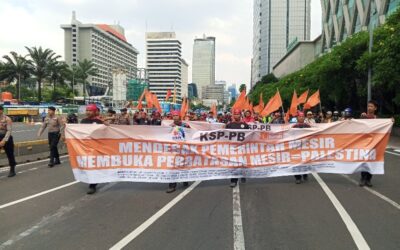 KSPI dan Partai Buruh Gelar Aksi Solidaritas Bela Palestina di Jakarta
