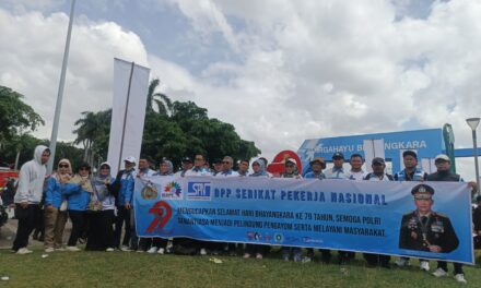 Serikat Pekerja Nasional Hadiri Peringatan HUT Bhayangkara ke-79: “Polri untuk Masyarakat”