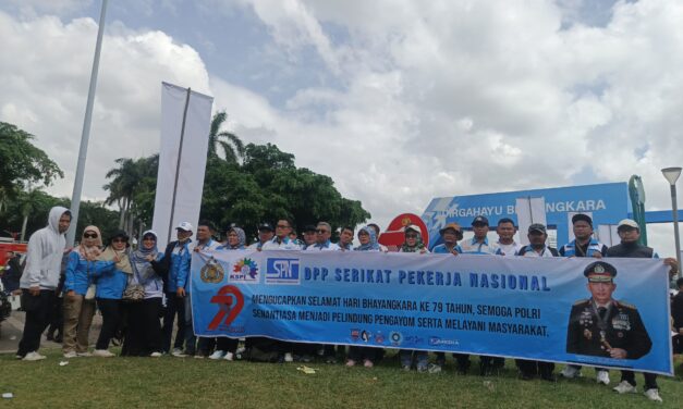Serikat Pekerja Nasional Hadiri Peringatan HUT Bhayangkara ke-79: “Polri untuk Masyarakat”