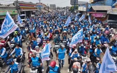 Ribuan Buruh SPN Padati Jalan Raya Serang Tuntut Penghapusan Outsourcing dan Upah Murah