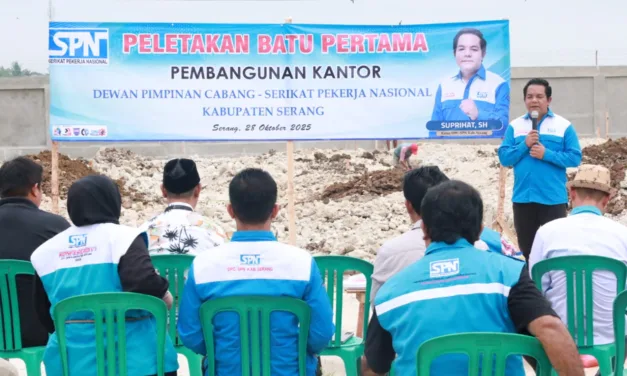 PROSES PEMBANGUNAN KANTOR DPC SPN KABUPATEN SERANG DIMULAI