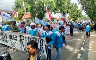 Buruh SPN Lebak Geruduk Kantor Bupati, Tuntut UMK 2026 Naik 10,5% dan Hapus Outsourcing!