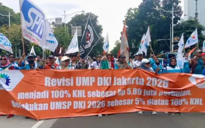 Buruh Desak Revisi UMP DKI Jakarta 2026 Jadi 100 Persen KHL