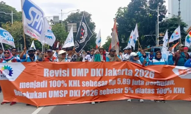 Buruh Desak Revisi UMP DKI Jakarta 2026 Jadi 100 Persen KHL