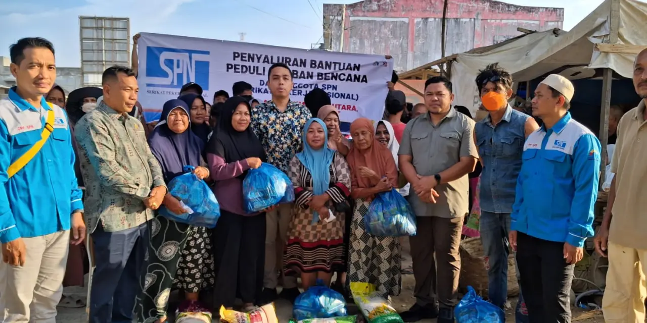 Dana Bencana dari SPN Disampaikan dalam Bentuk Sembako