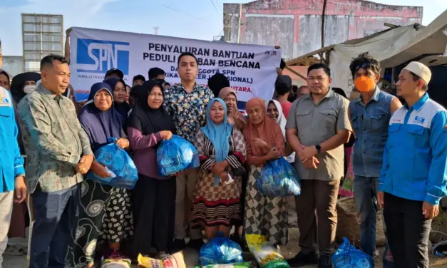 Dana Bencana dari SPN Disampaikan dalam Bentuk Sembako
