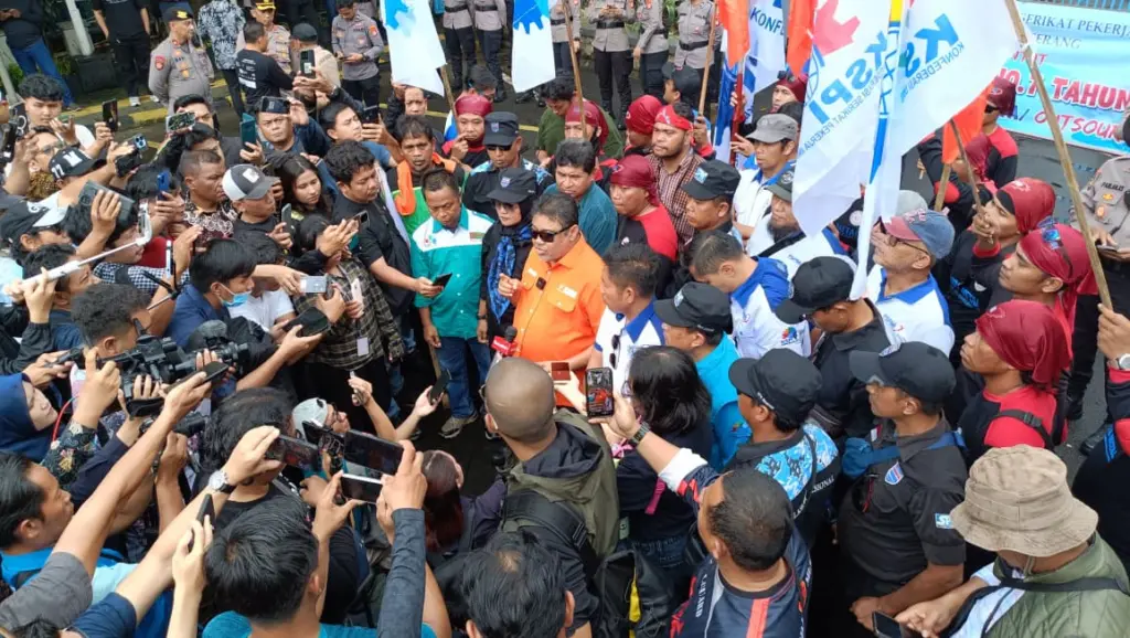 Aksi Buruh KSPI Tolak Permenaker Nomor 7 Tahun 2026