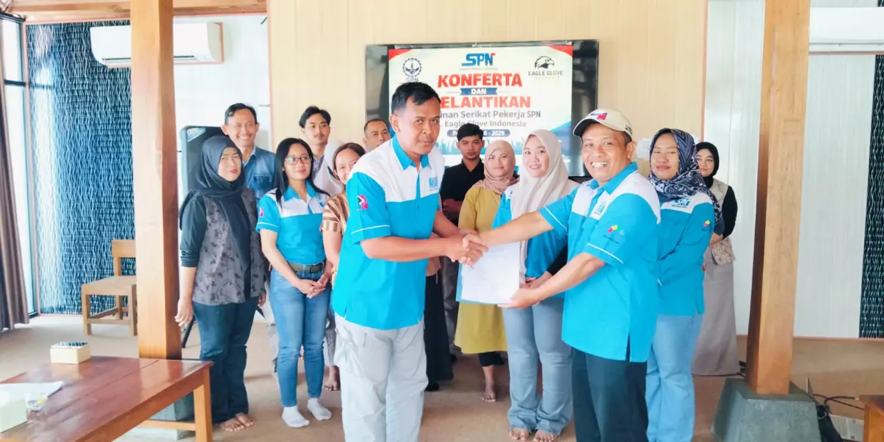 Pelantikan PSP SPN PT Eagle Glove Indonesia Amanah Nyata Tanpa Henti di Seremoni