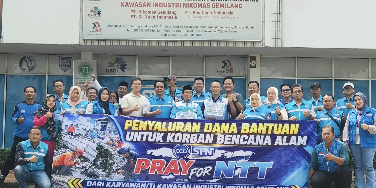 Penyerahan Bantuan Bencana Gempa NTT oleh PSP SPN dan Manajemen Nikomas Gemilang