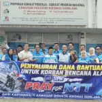 Penyerahan Bantuan Bencana Gempa NTT oleh PSP SPN dan Manajemen Nikomas Gemilang