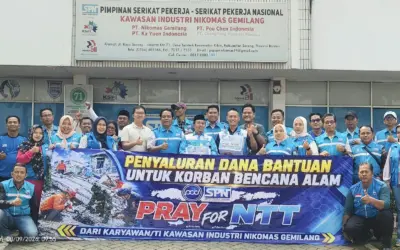 Penyerahan Bantuan Bencana Gempa NTT oleh PSP SPN dan Manajemen Nikomas Gemilang
